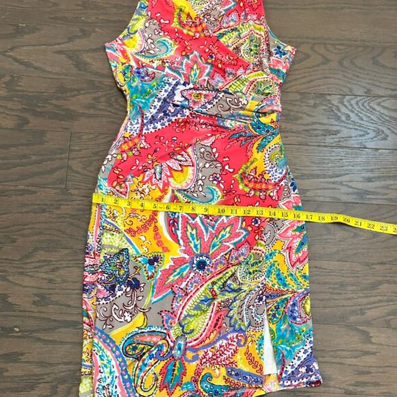 Lauren Ralph Lauren Paisley Jersey Dress Size 4 - Picture 9 of 10
